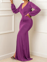 Women's Dresses Solid Long Sleeve Slim Fit Maxi Dress