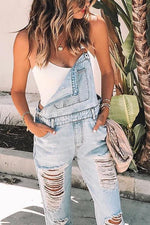 Destroyed Denim Overall