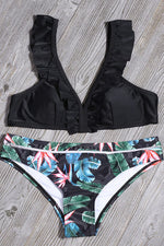 Fashion Sexy Print Patchwork Swimwears(7 Colors)