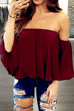 Fashion Casual Solid Patchwork Strapless Tops(8 Colors)