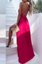 Satin Slit Slip Maxi Dress