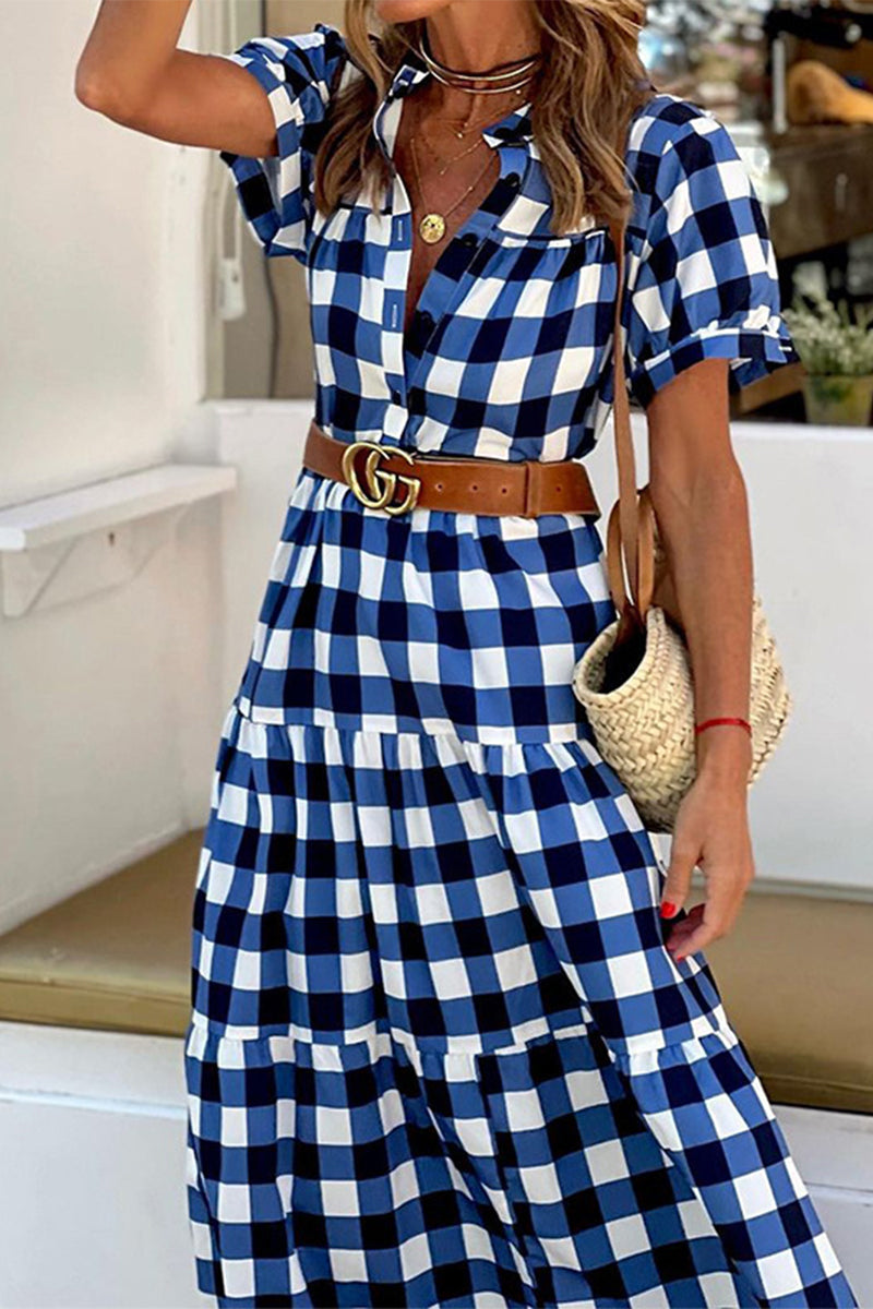 Sweet Elegant Plaid Dresses