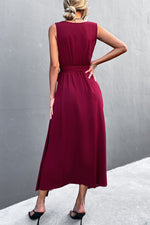 Sexy Solid Slit V Neck One Step Skirt Dresses(5 Colors)