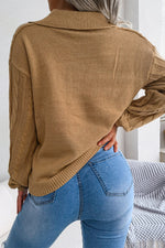 Casual Simplicity Solid Solid Color Turndown Collar Tops(3 Colors)