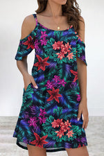 Elegant Print Flounce O Neck Dresses(11 Colors)