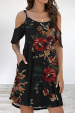 Elegant Print Flounce O Neck Dresses(11 Colors)