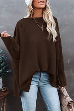 Casual Solid Solid Color Oblique Collar Sweaters(6 Colors)