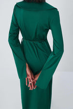 Work Elegant Solid Frenulum Solid Color Turn-back Collar A Line Dresses