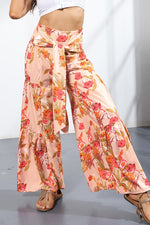 Casual Street Print Fold Loose High Waist Wide Leg Bottoms(21 Colors)