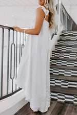 Casual Vacation Solid Asymmetrical Off the Shoulder Sling Dress Dresses