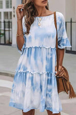 Cute Tie-dye Midi Dress