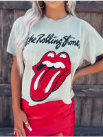 Lip Graphic Printed Crew Neck T Shirt