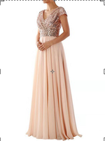 Classic V Neck Sleeveless Floor Length Maxi Dress