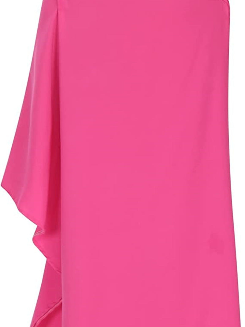 Batwing Sleeve Cold Shoulder Solid Evening Party Dress