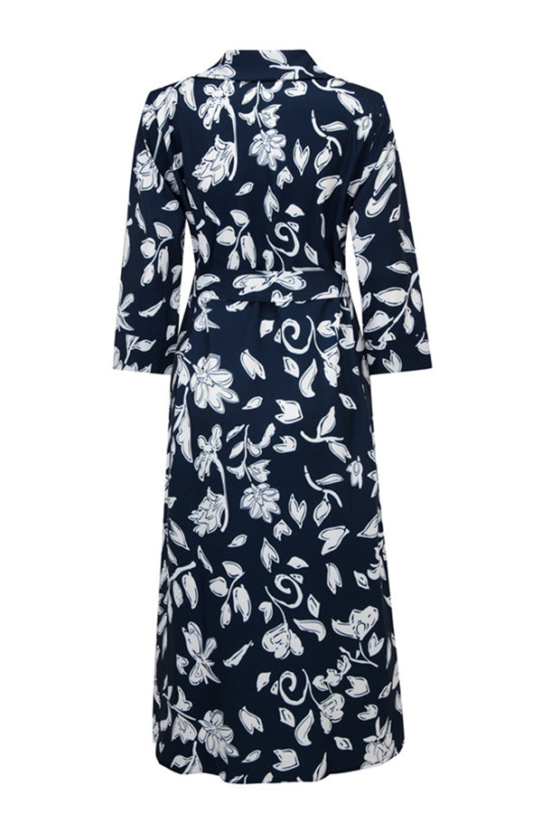 Novakiki Cider and Sunshine Floral Shirt Midi Dress