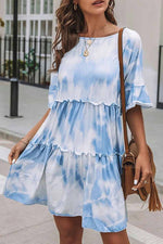 Cute Tie-dye Midi Dress