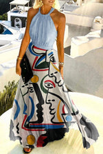 Soul Abstract Art Printed Maxi Dress