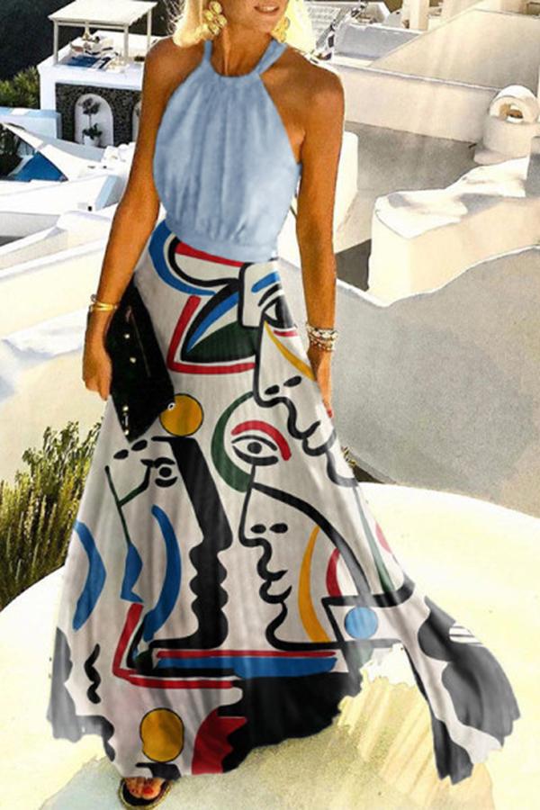 Soul Abstract Art Printed Maxi Dress