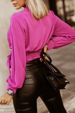 Give You Joy Wrap Tie Waist Blouse