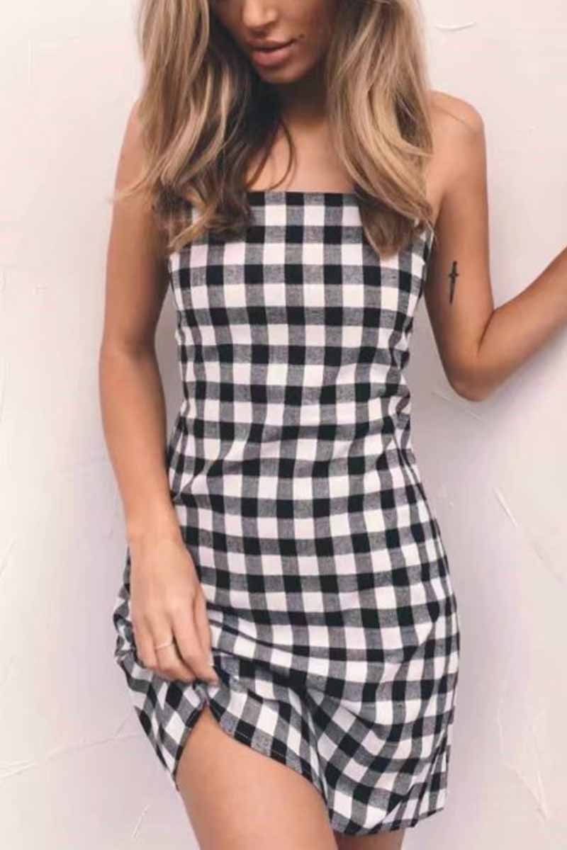 Florcoo Sexy Backless Bow Mini Dress