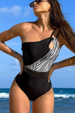 Tulum Time See-through Colorblock One-piece Swimsuit