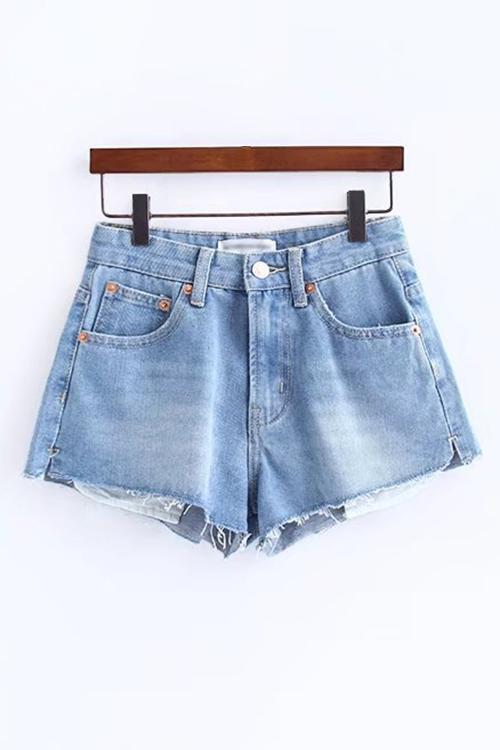 Pocket Denim Shorts