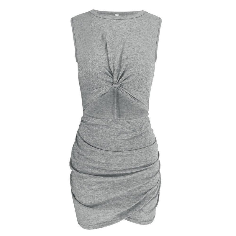 Casual Hollow-out Sleeveless Hot Mini Dress(2 Colors)