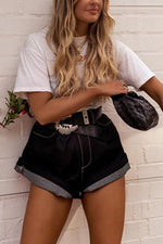 Classical A Line Denim Shorts