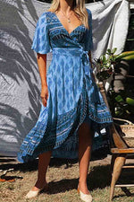 Bohemian Printed Midi Dress(3 colors)