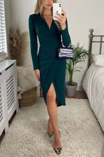 Novakiki Classy and Confident Wrap Midi Dress