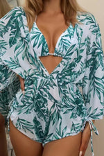 Cruise The Beach Printed Bikini+Cover-up Set