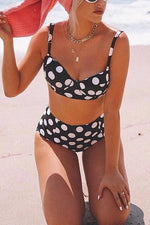 Dot Knot High Waist Bikini Set