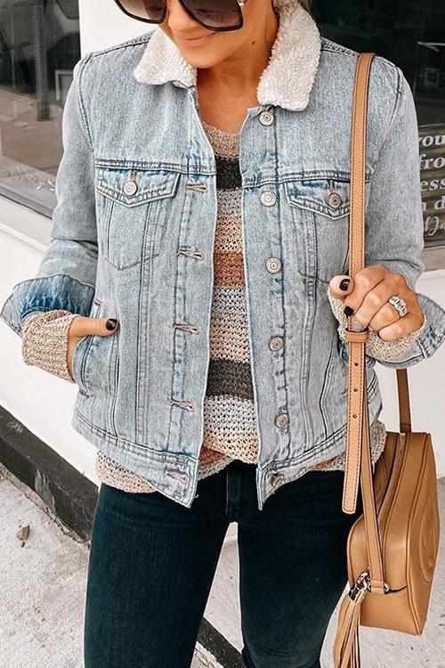 LAMB Button Denim Coat