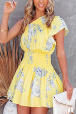 Nicely Done Summer Floral One Shoulder Dress