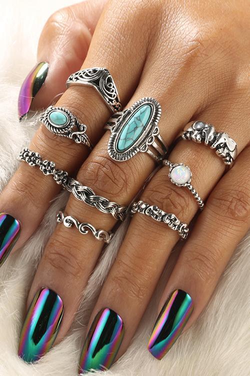 Bohemian Style Ring Set