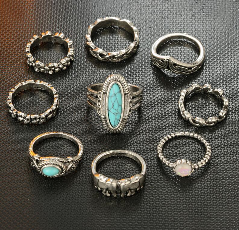 Bohemian Style Ring Set