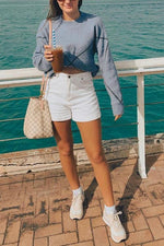 Classic Pocket High Waist Denim Shorts