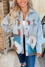 Smokey Mountain Aztec Denim Jacket