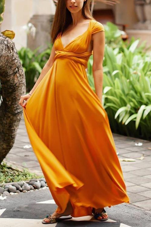 Cross Backless Sleeveless Maxi Dress