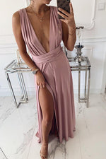 Cross Backless Sleeveless Maxi Dress