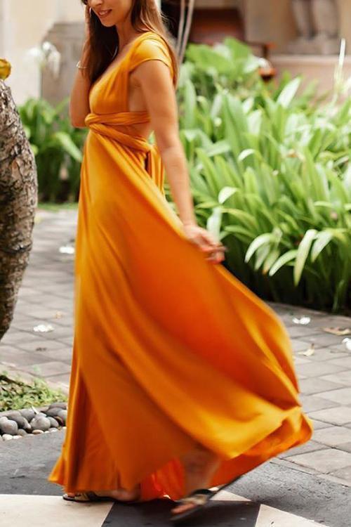 Cross Backless Sleeveless Maxi Dress