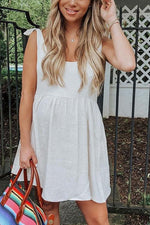 Bow Tie Shoulder Sleevelss Mini Dress