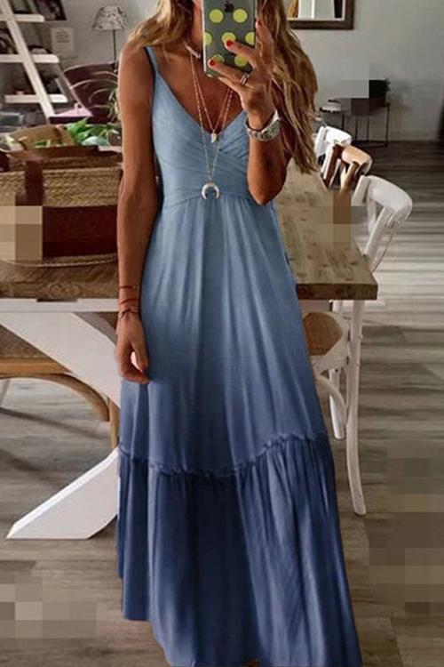 Gradient Slip Maxi Dress