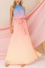 Gradient Plated Sleeveless Maxi Dress