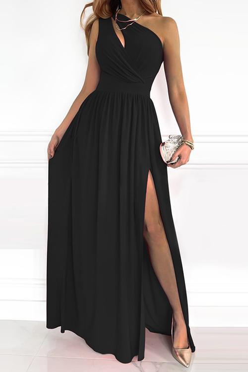 Cut Out One Shoulder Maxi Dress