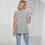 Short Sleeve V Neck T Shirt Top