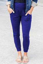 Casual High Waist Pocketed Solid Pant