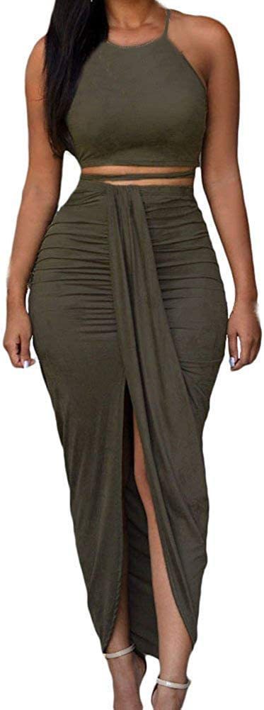 Sleeveless Round Neck High Waist Maxi Dress