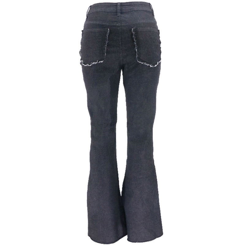 Fashion Cut and Sew Jean Flare Pant