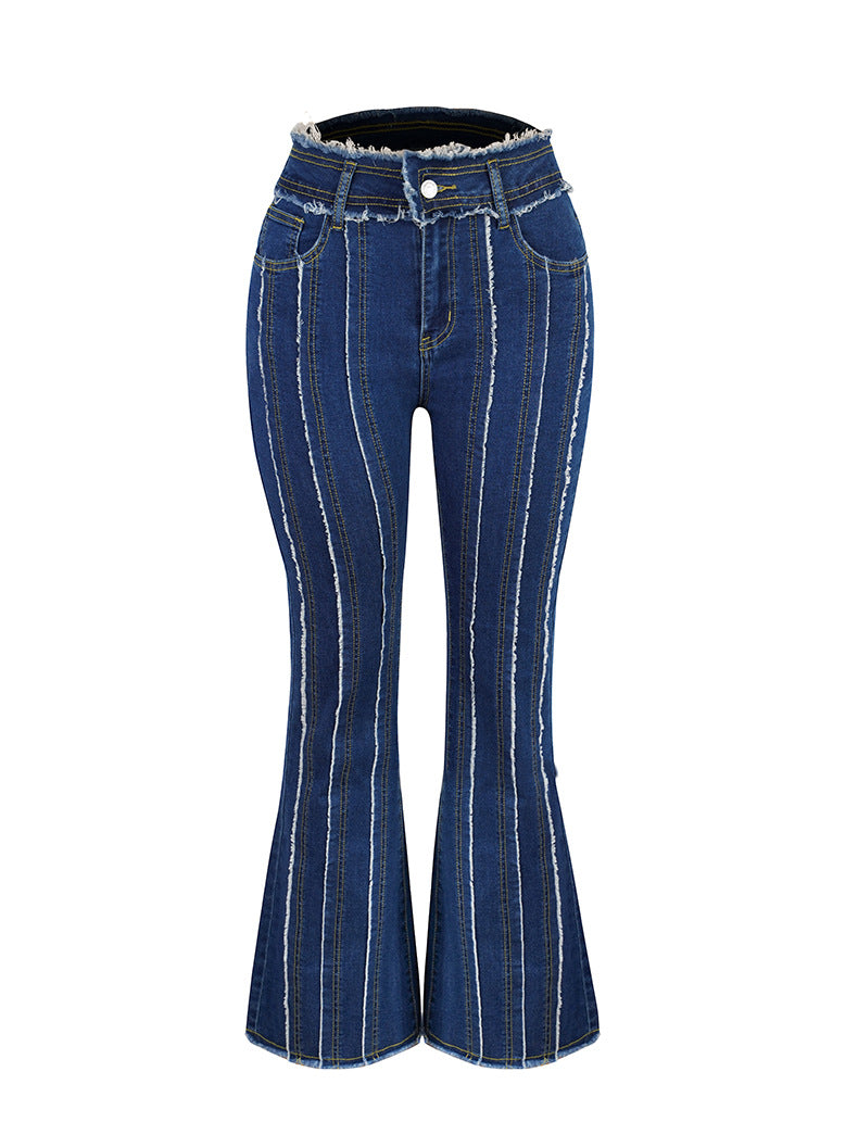 High Waist Wide Leg Casual Jean Pants